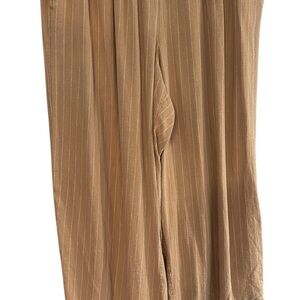Ava & Viv Tan Pinstripe Pants